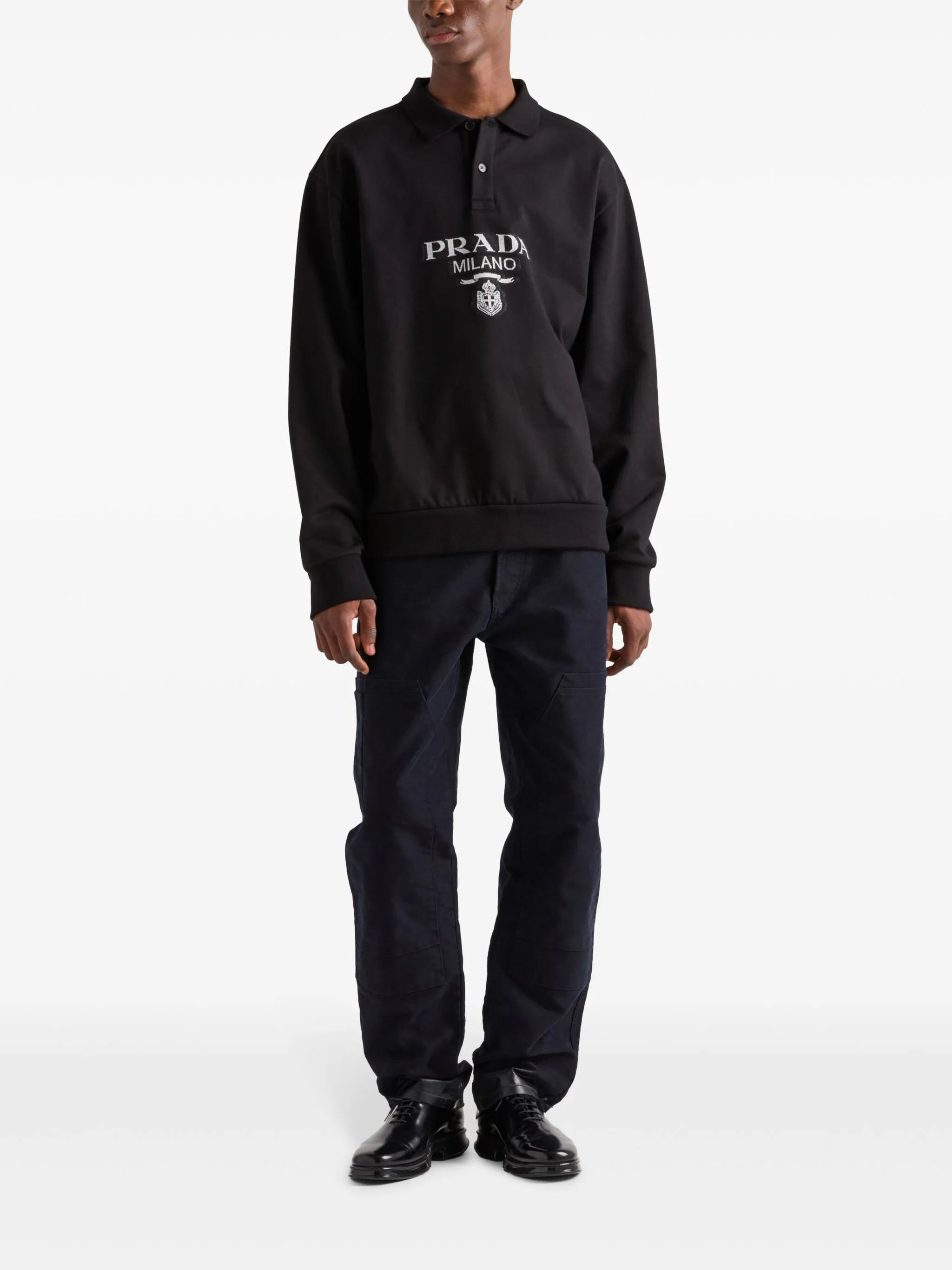jacquard-knitted logo polo shirt - 2