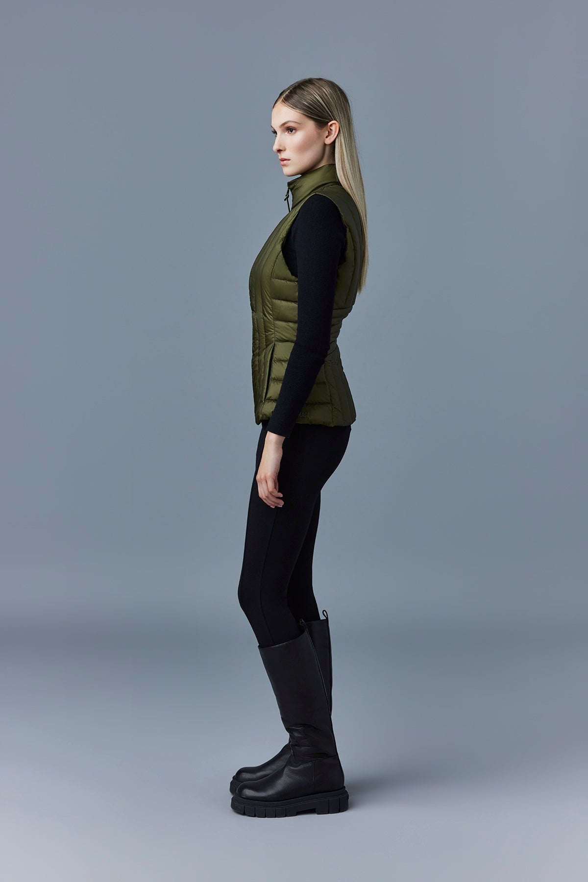 LILYAN light down vertical quilted Vest - 3