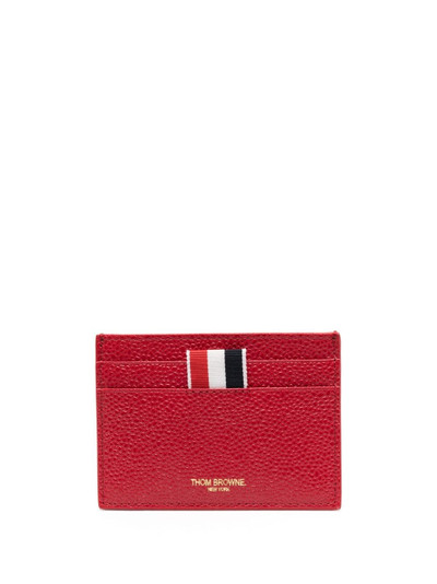 Thom Browne anchor-embroidered leather cardholder outlook