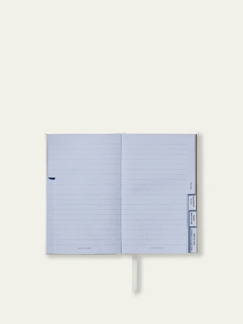 Smythson Mummy To Be Chalk Panama Leather Notebook outlook