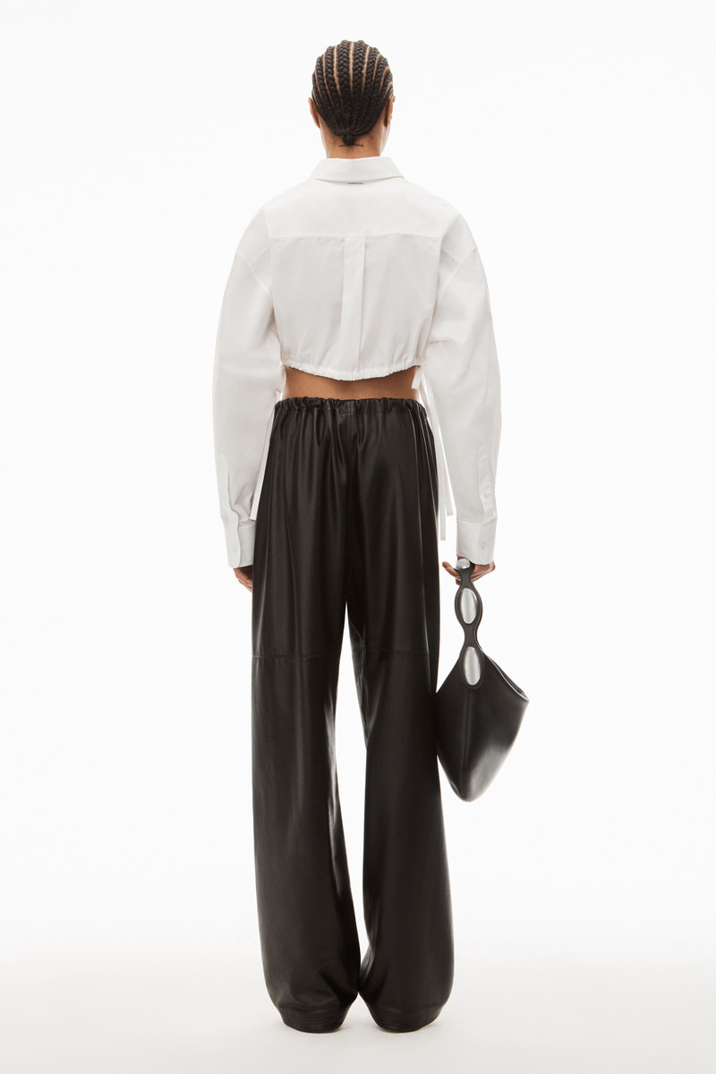 CROPPED BUTTON DOWN IN COMPACT COTTON 4