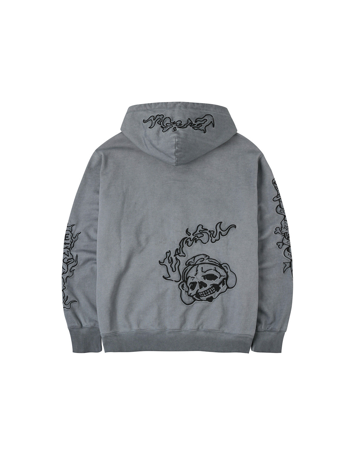 Tattoo Styles Embroidery Oversized Hoodie Jacket - 2