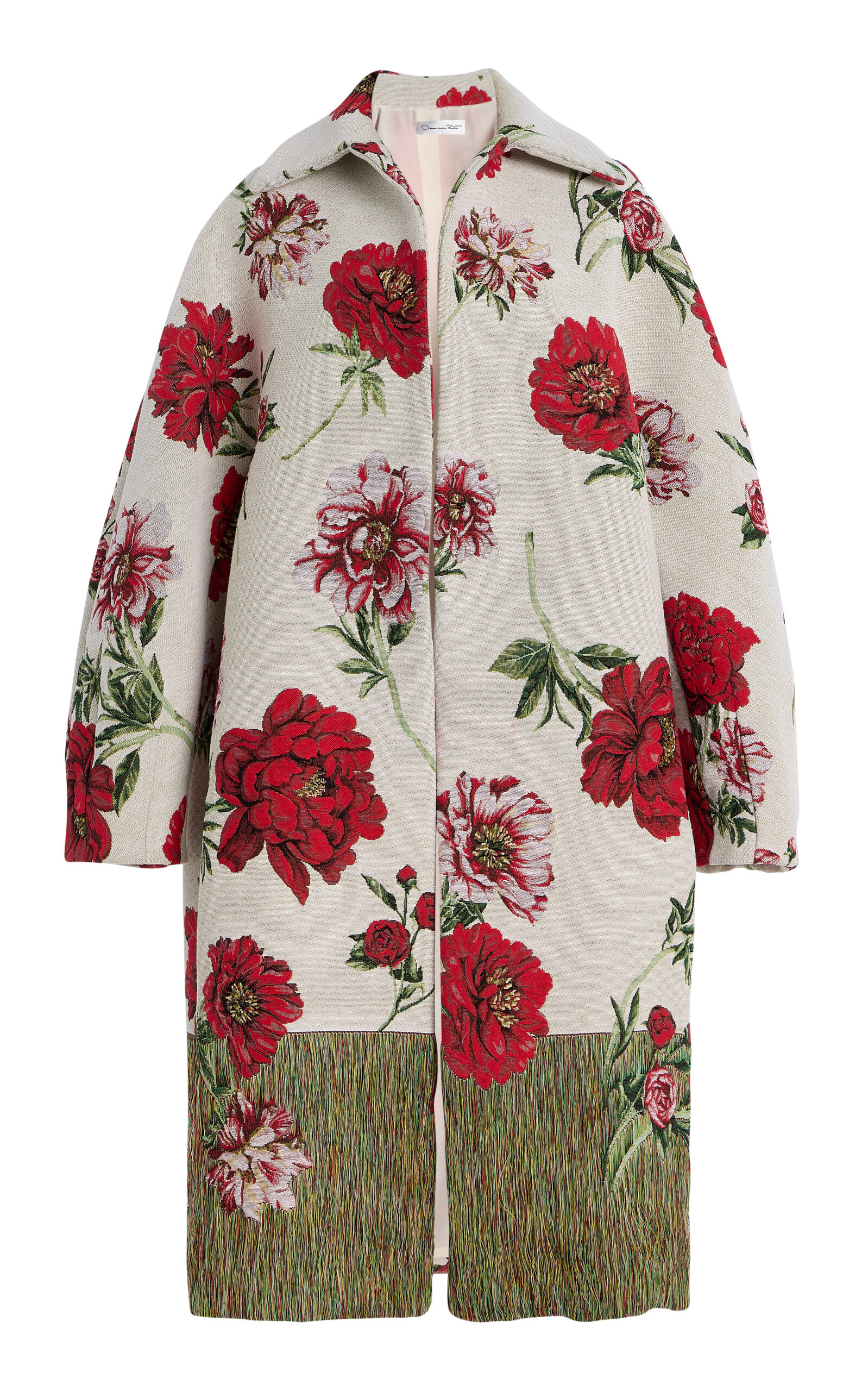 Oversized Cotton-Blend Jacquard Coat multi - 1