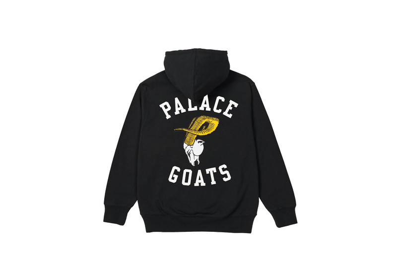 PALACE GOATS HOOD BLACK - 1