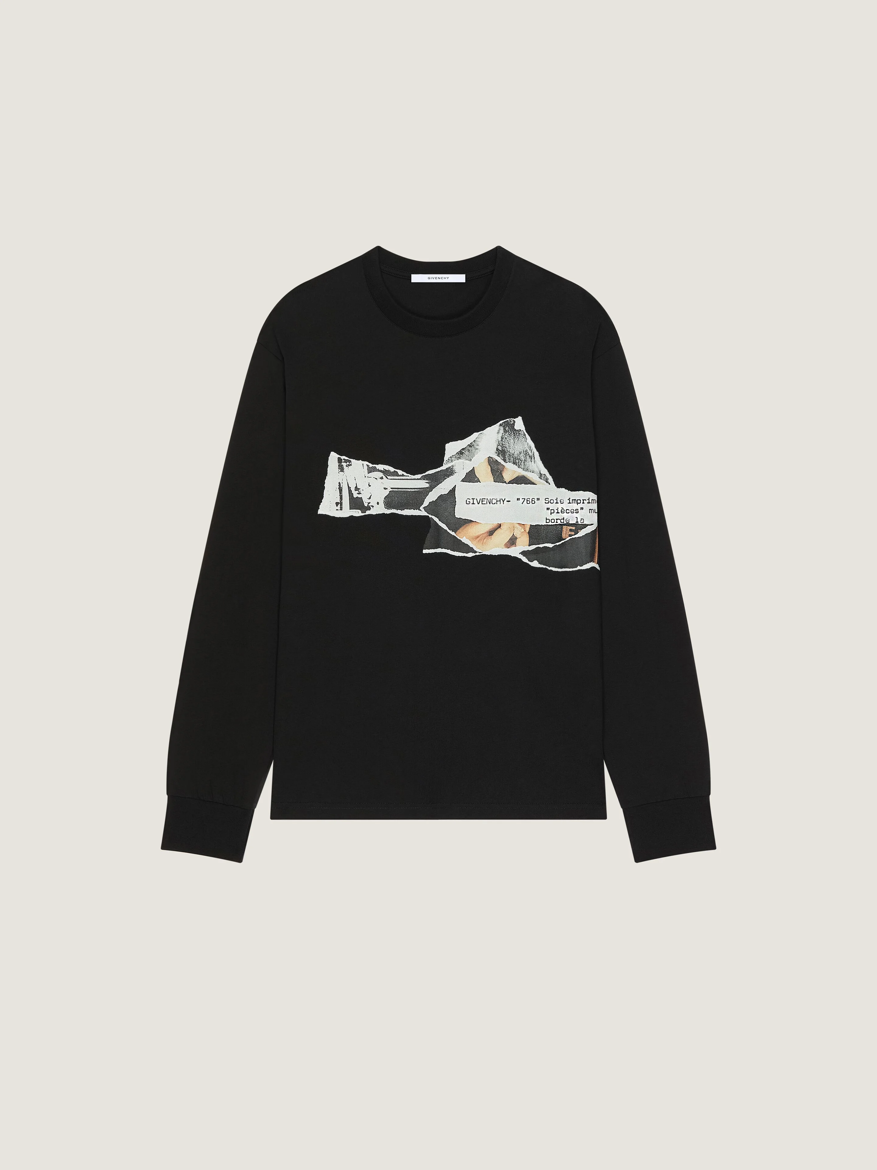 T-SHIRT IN COTTON WITH RIPPED PAPERS PRINT - 1