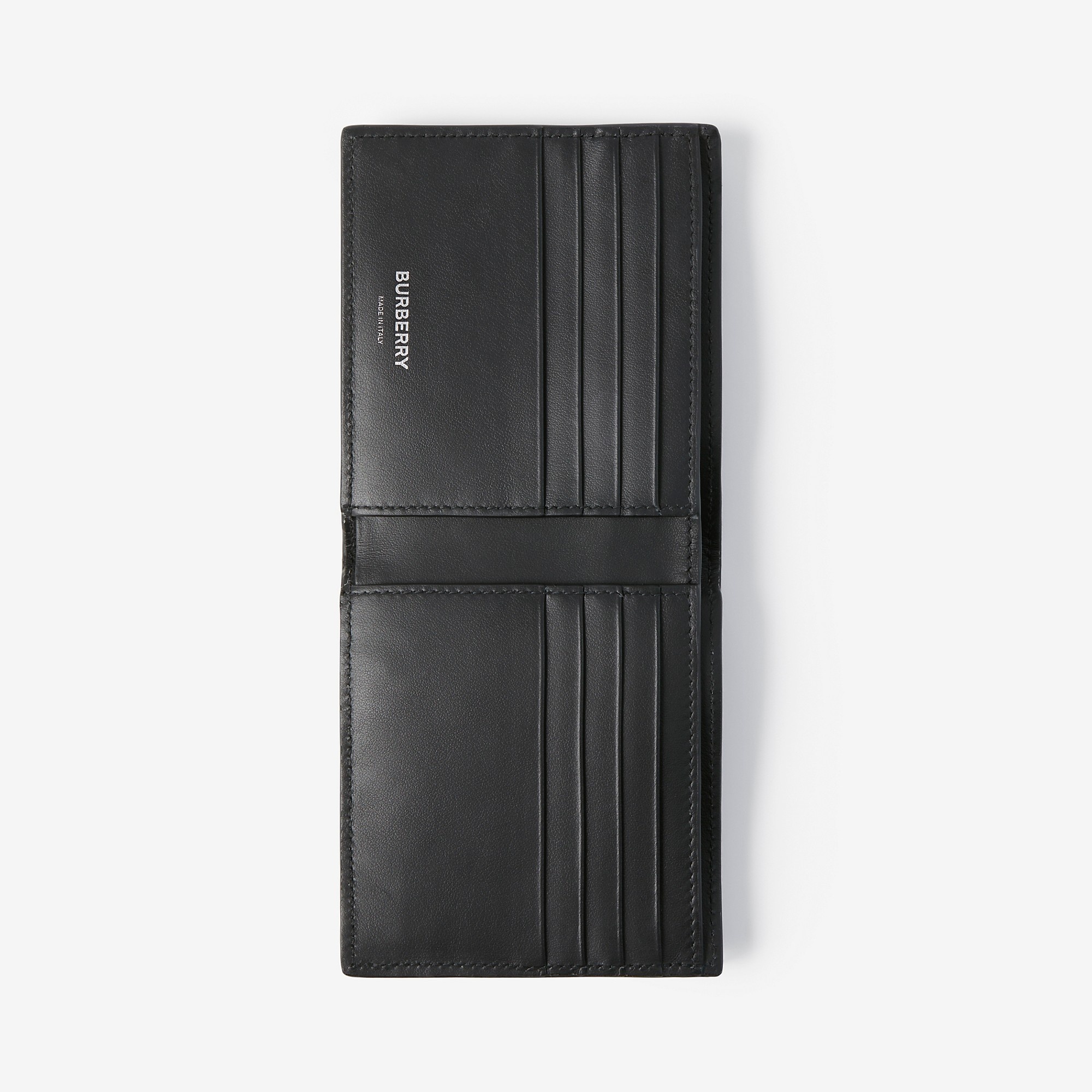 Check and Leather Bifold Wallet - 2