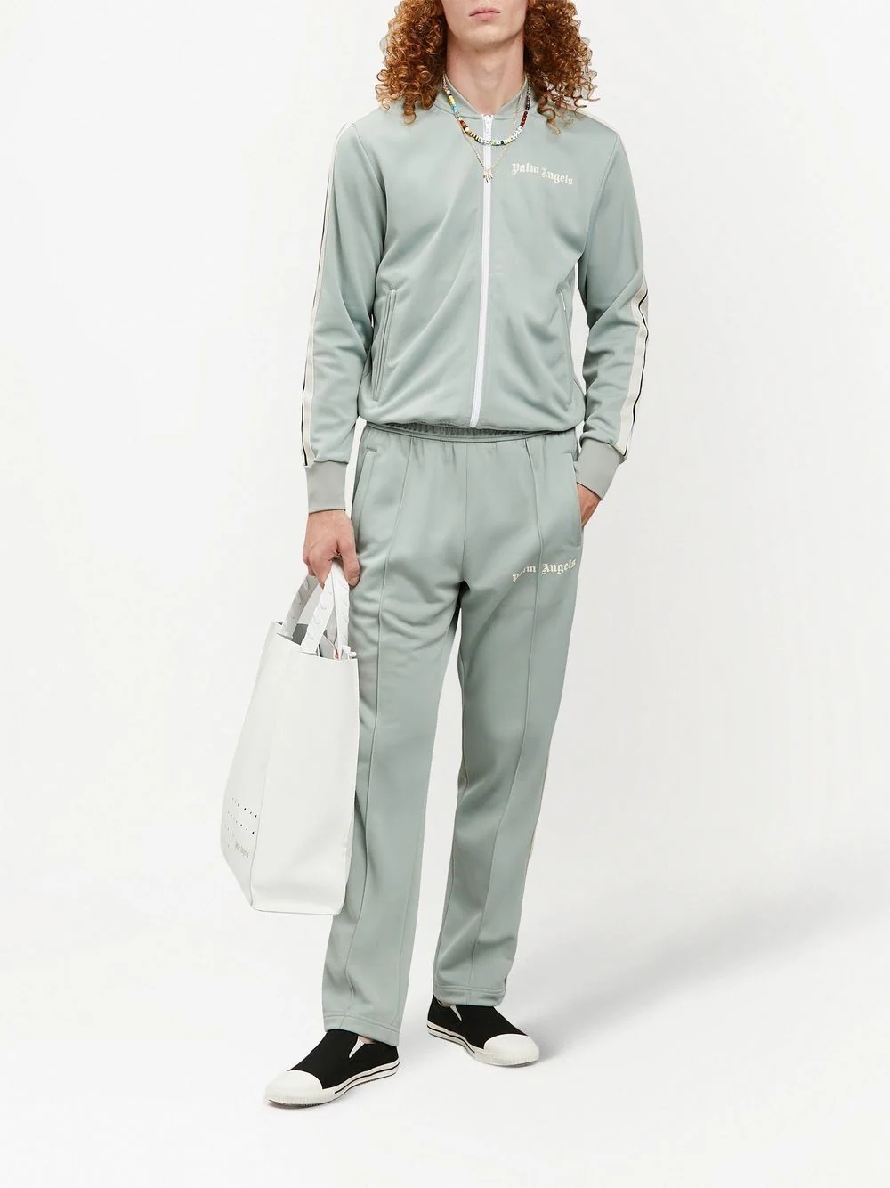 NEW SLIM TRACK PANTS SEAFOAM OFF WHITE - 2