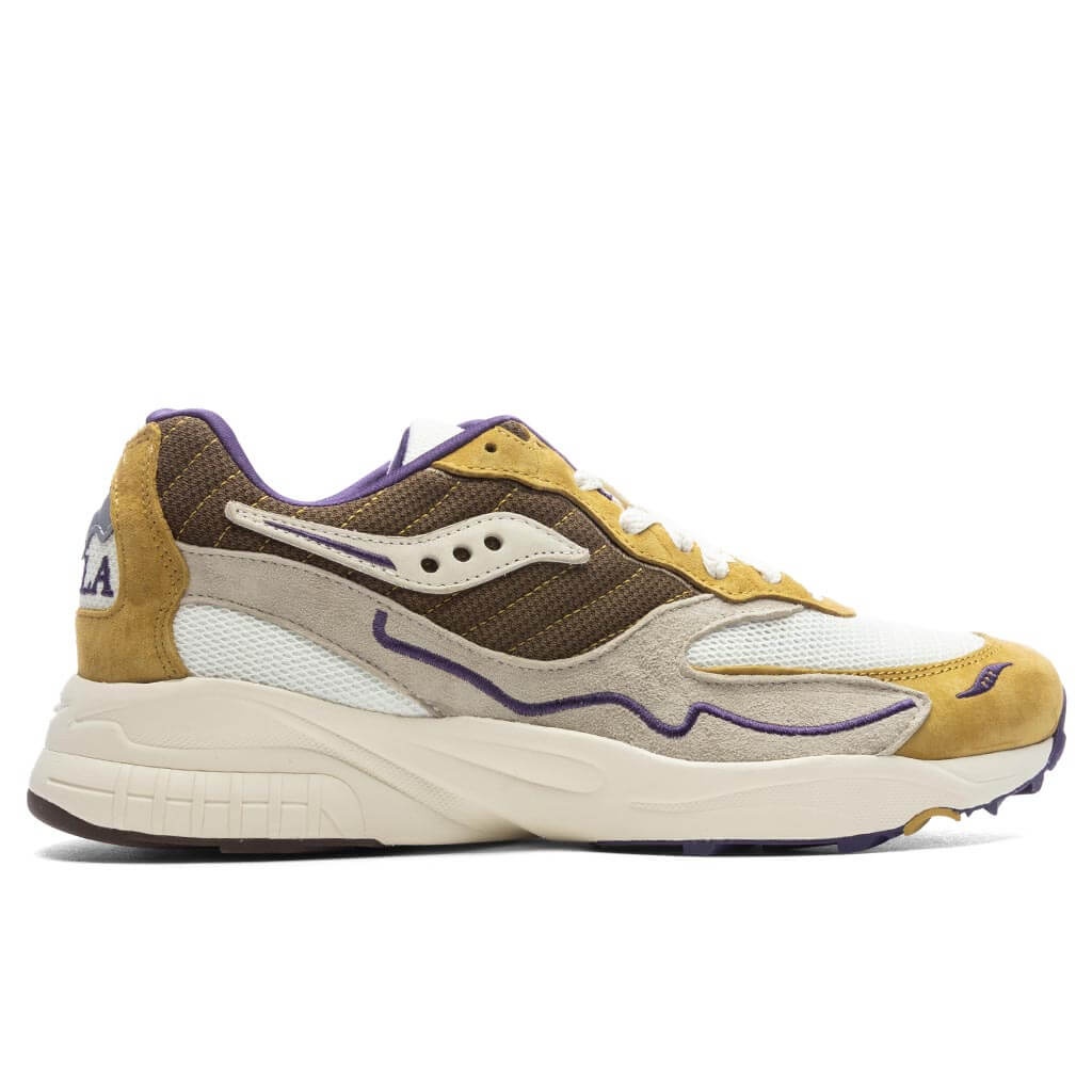 SAUCONY X CLAIMA 3D GRID HURRICANE - GOLD/CREAM - 1