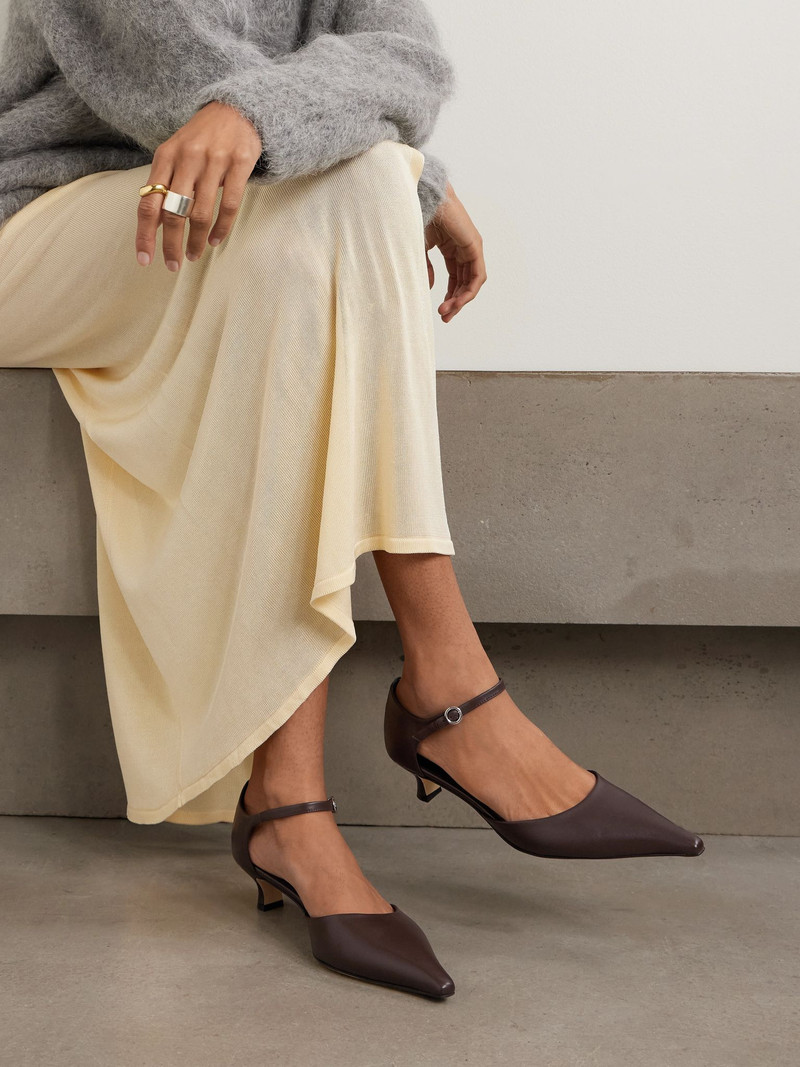 Aeyde Tillie leather pumps Dark brown outlook