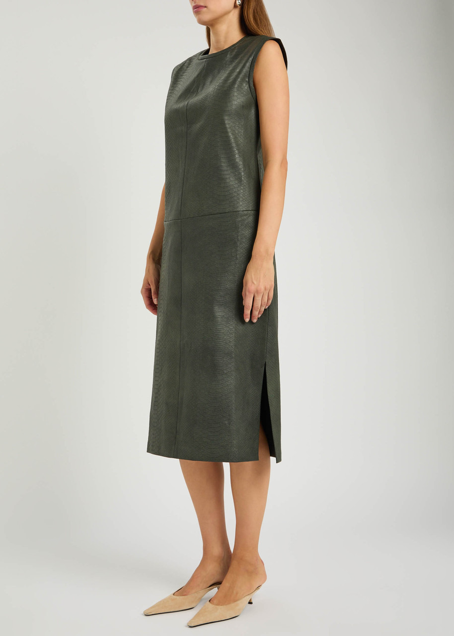 Stouls Caro Python-effect Stretch-leather Midi Dress - 2