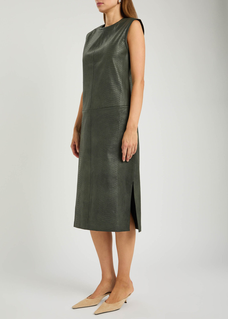 STOULS Stouls Caro Python-effect Stretch-leather Midi Dress outlook