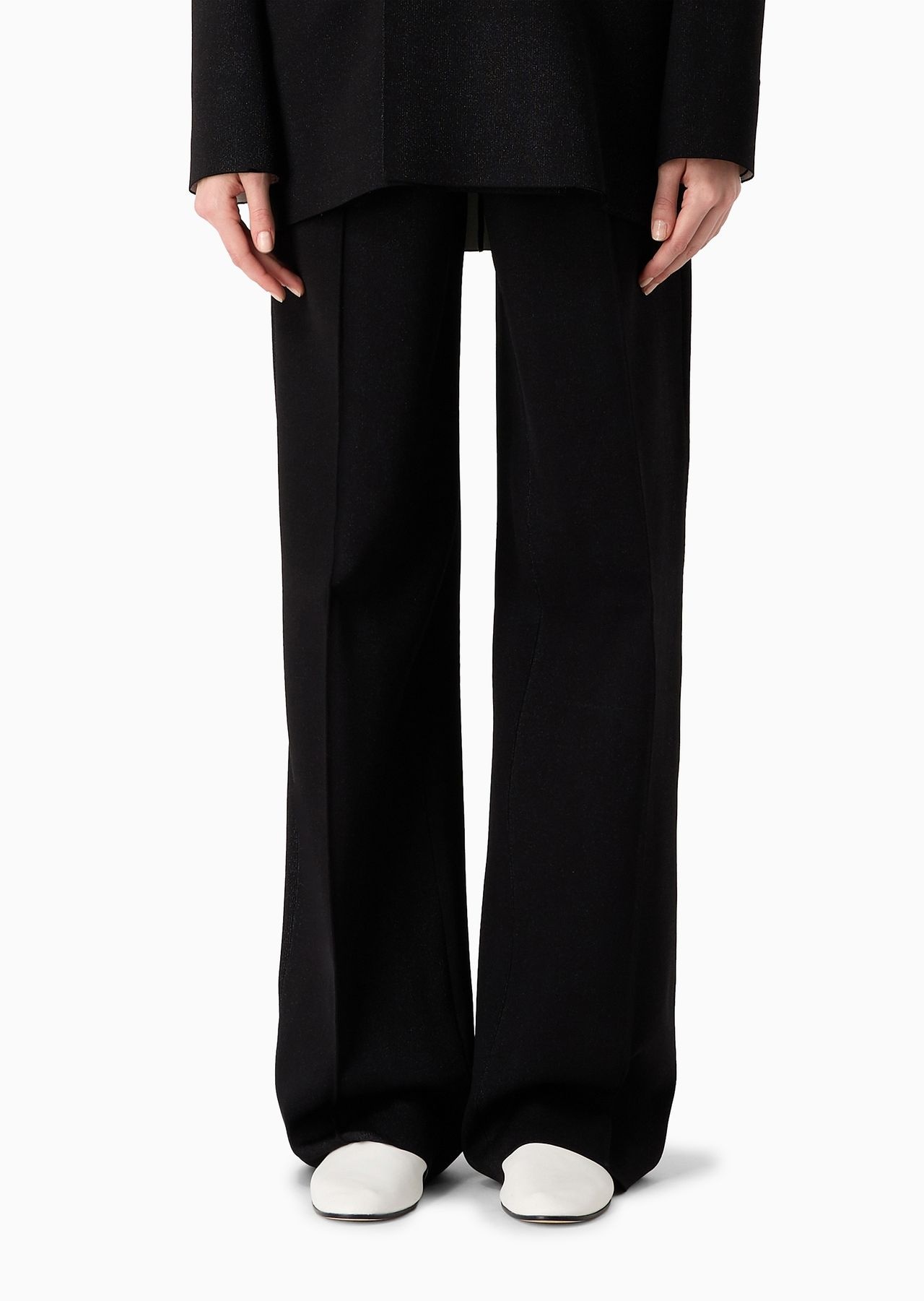 Straight-cut trousers in a bonded silk blend - 2