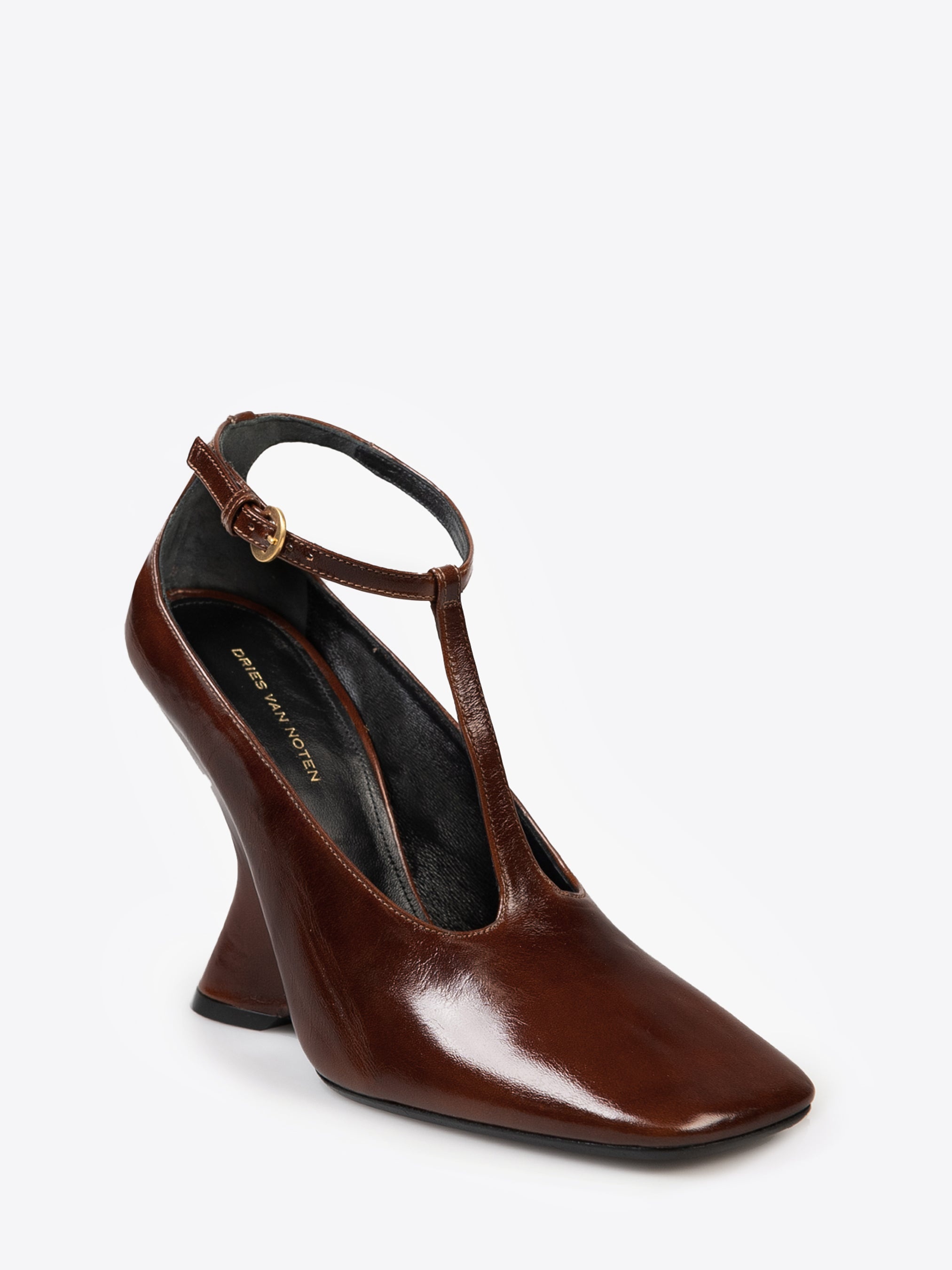 LEATHER WEDGE MARY JANES - 3