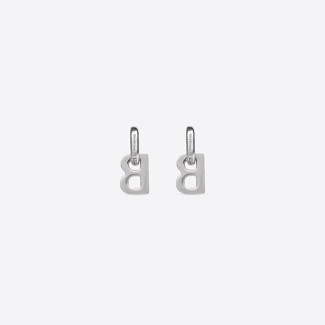 Women's B Chain Xs Earrings in Silver - 2