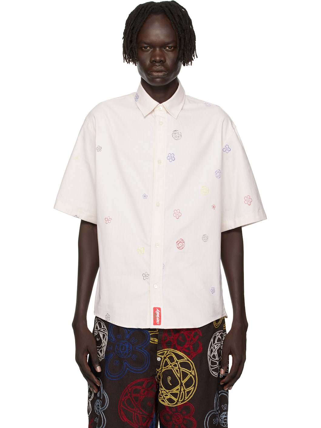 Off-White Kenzo Paris Futura 2000 Edition Embroidered Shirt - 1