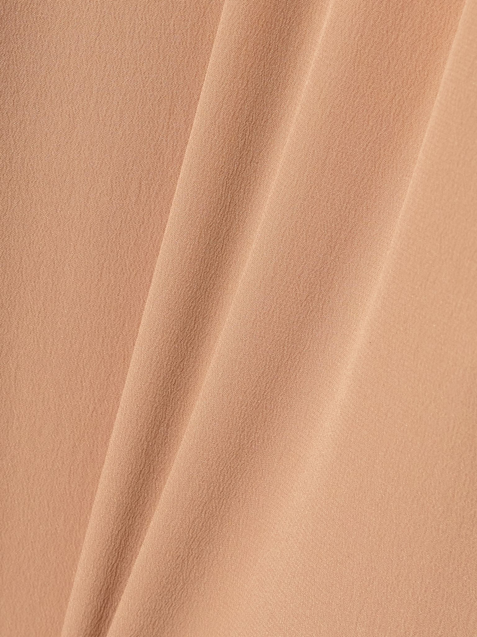 Ruffled silk maxi dress Pink - 4