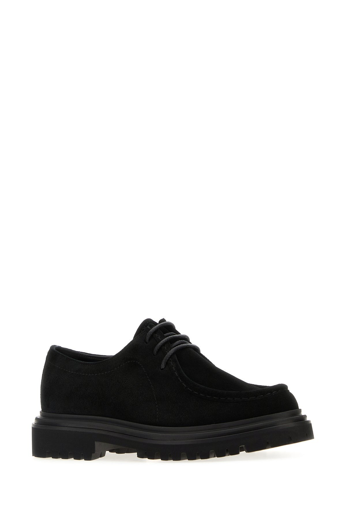 Black suede lace-up shoes - 2