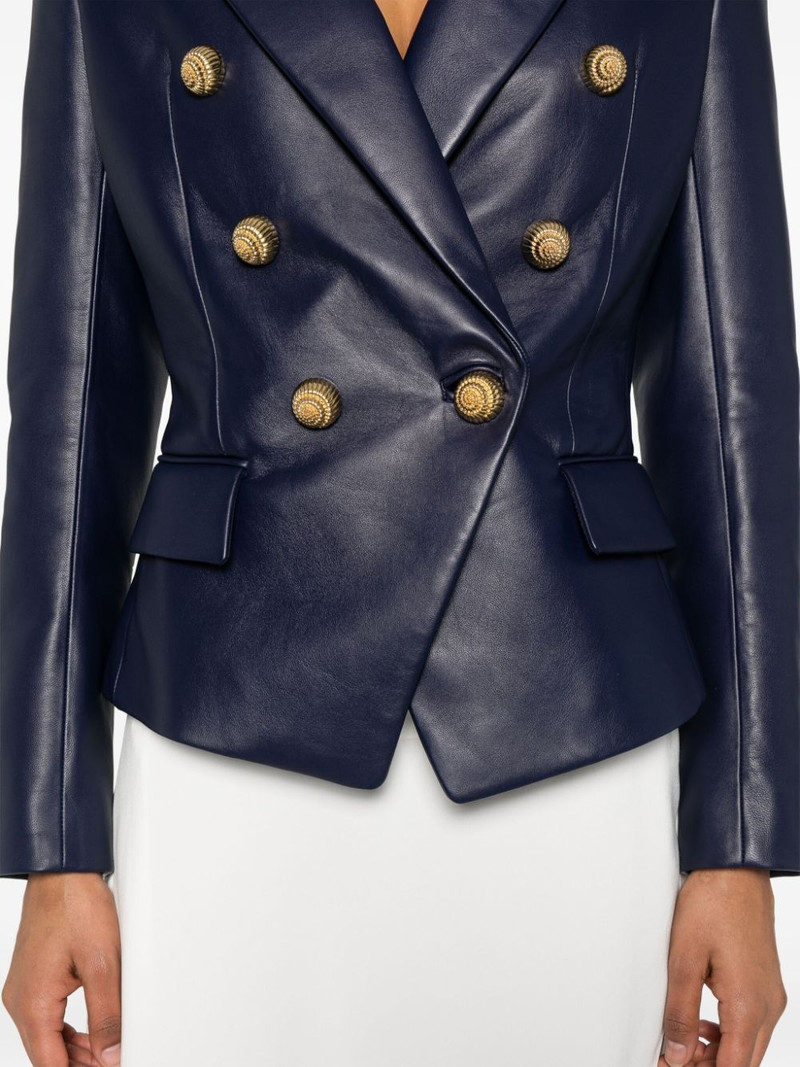 leather 6-button blazer 5