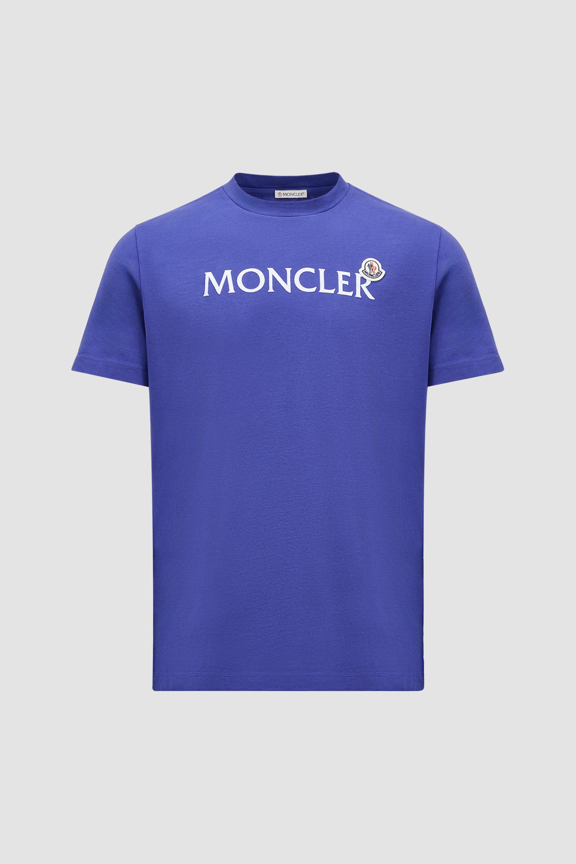 Flocked Logo Cotton T-Shirt - 1