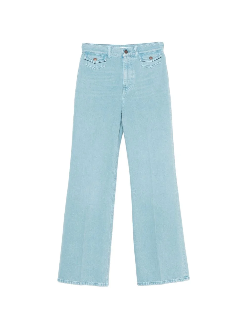 logo-patch wide-leg jeans - 1