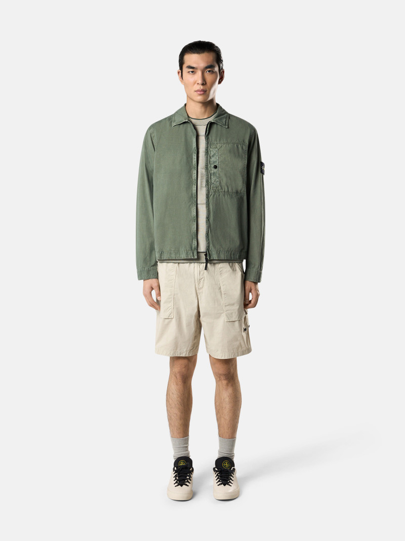 Stone Island 1200032 BRUSHED ORGANIC COTTON CANVAS 'OLD' EFFECT outlook