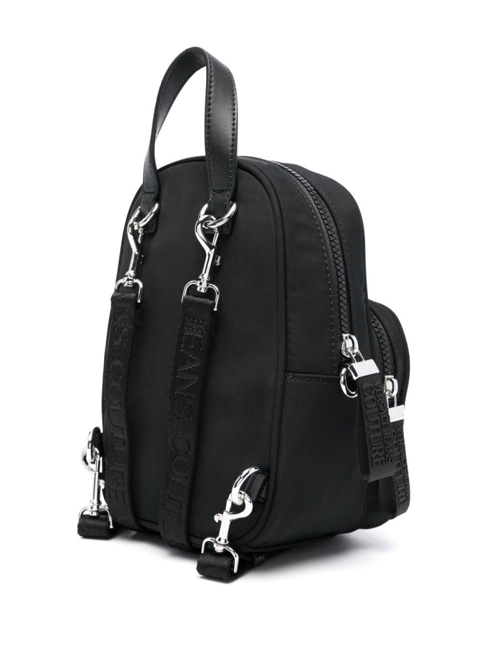 logo-lettering zipped backpack - 3