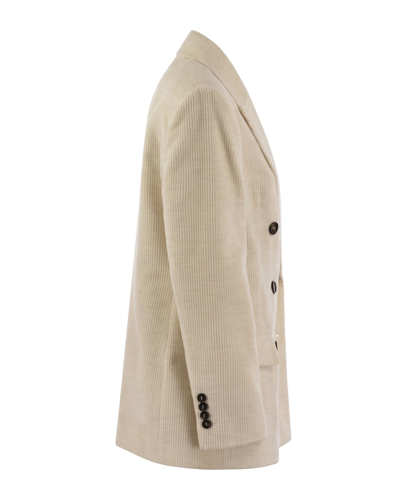 スーツ BRUNELLO CUCINELLI Viscose and cotton corduroy jacket with n Brunello Cucinelli Viscose And Cotton Corduroy Jacket With