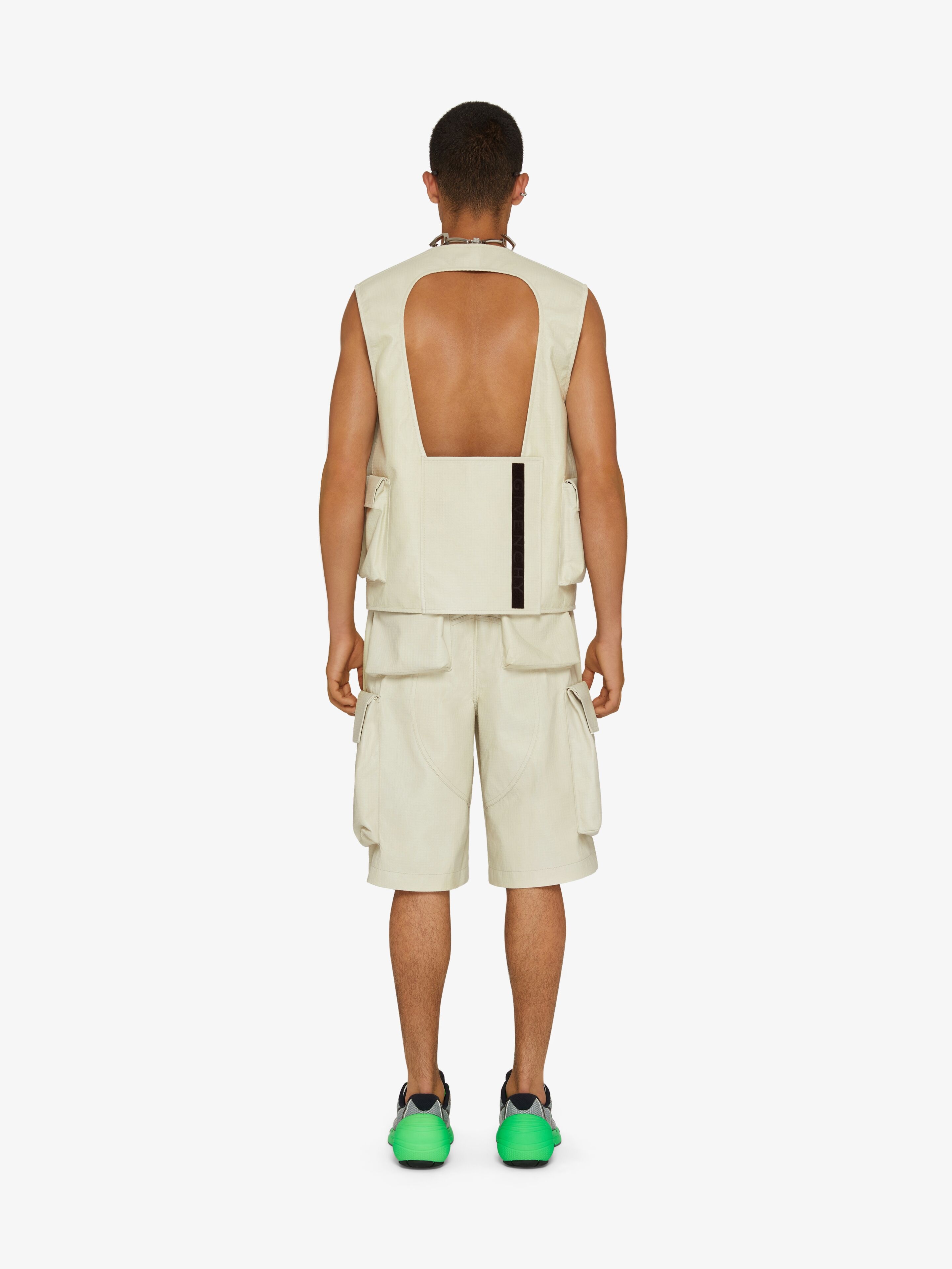 CARGO SHORTS IN LEATHER - 4