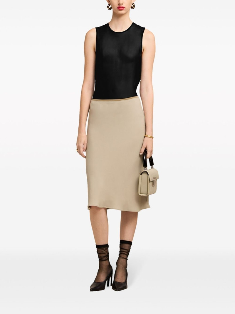 AMI Paris semi-sheer silk top outlook