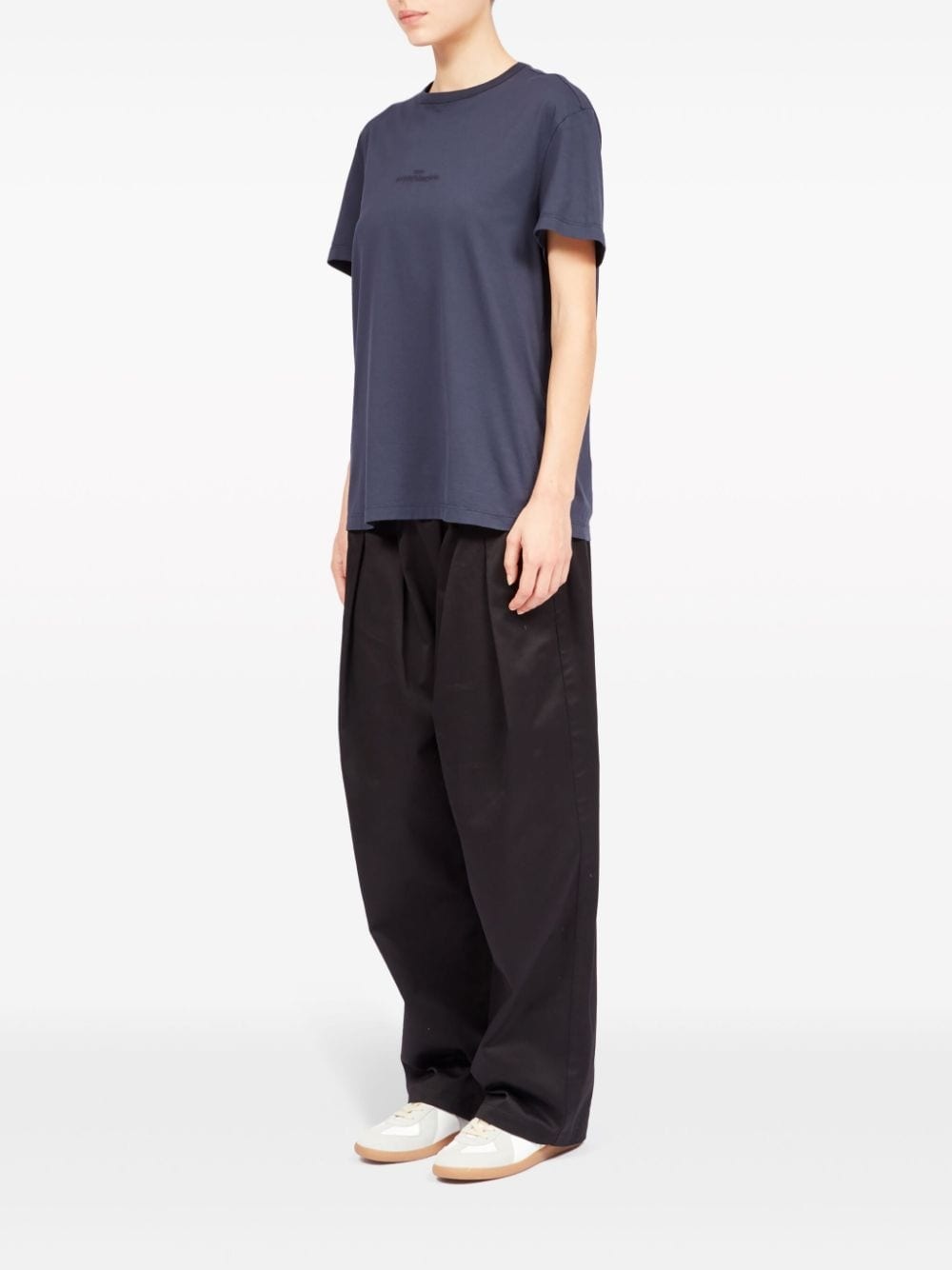 logo-embroidered cotton T-shirt - 6