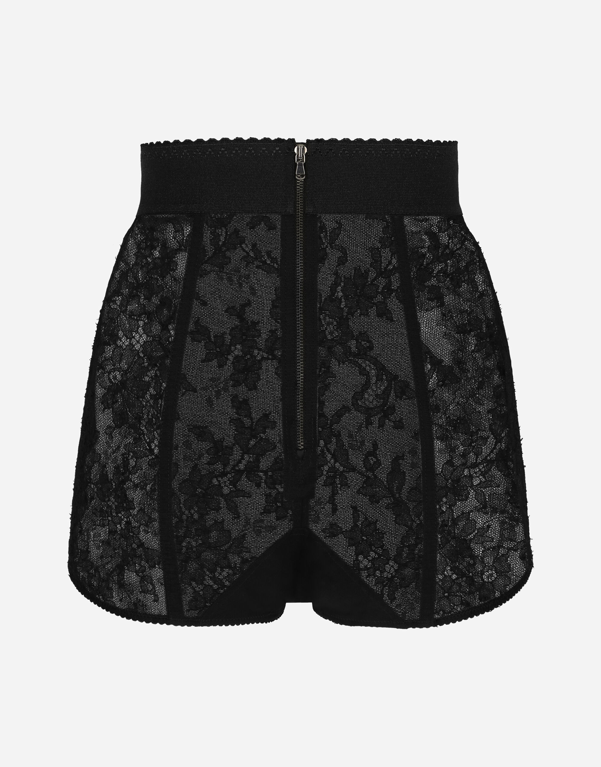 Lace high-waisted panties with elasticated waistband - 2