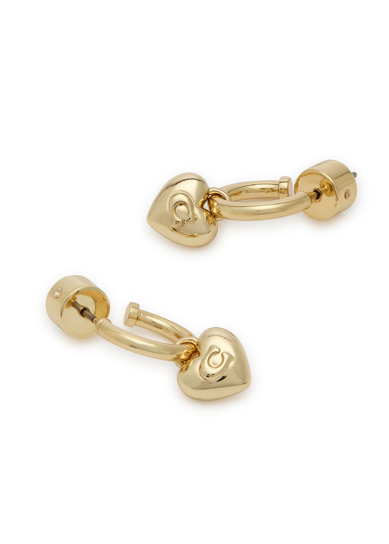 COACH Coach Heart Hoop Earrings outlook