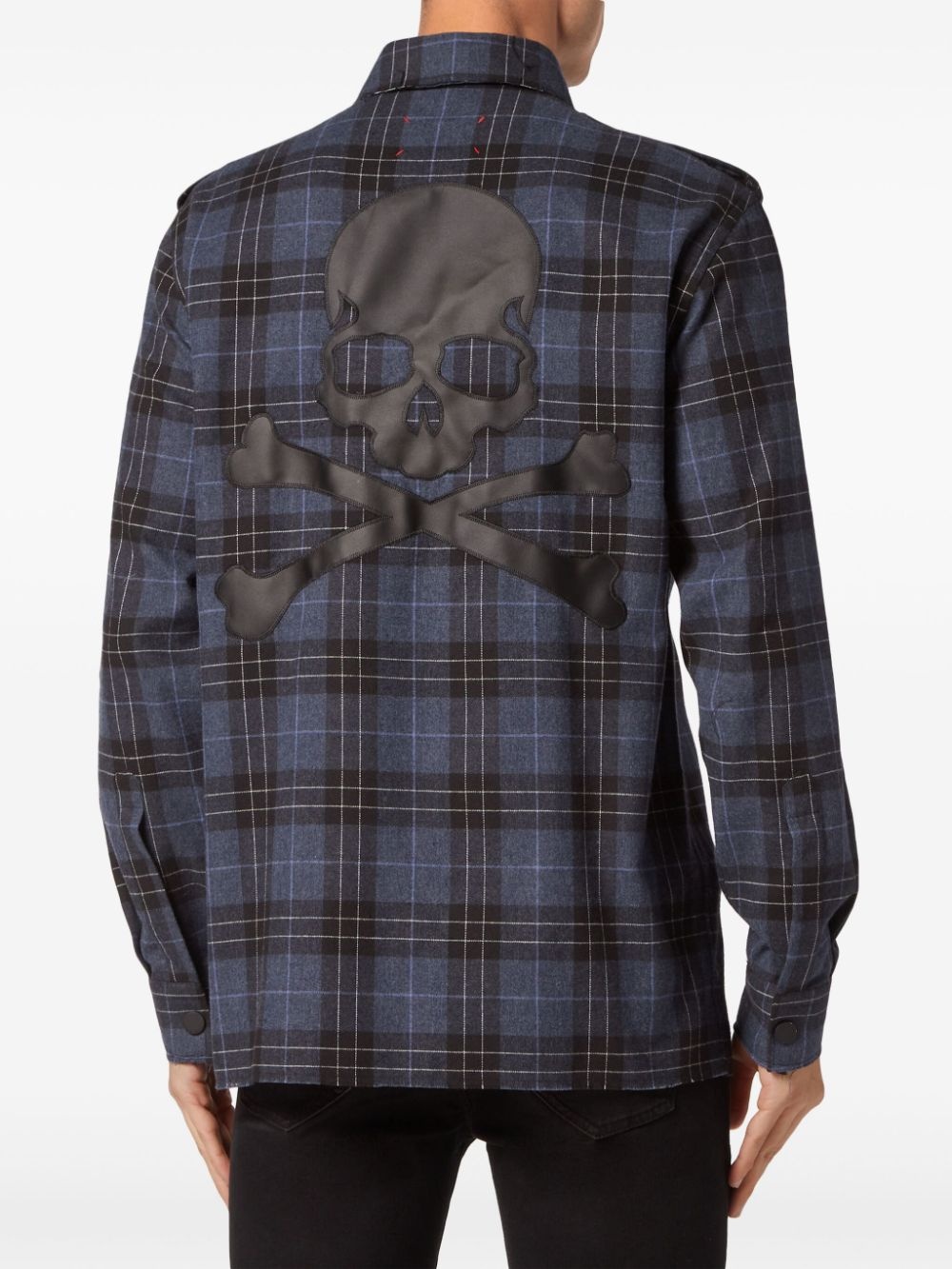 Skull&Bones-print cotton shirt - 3