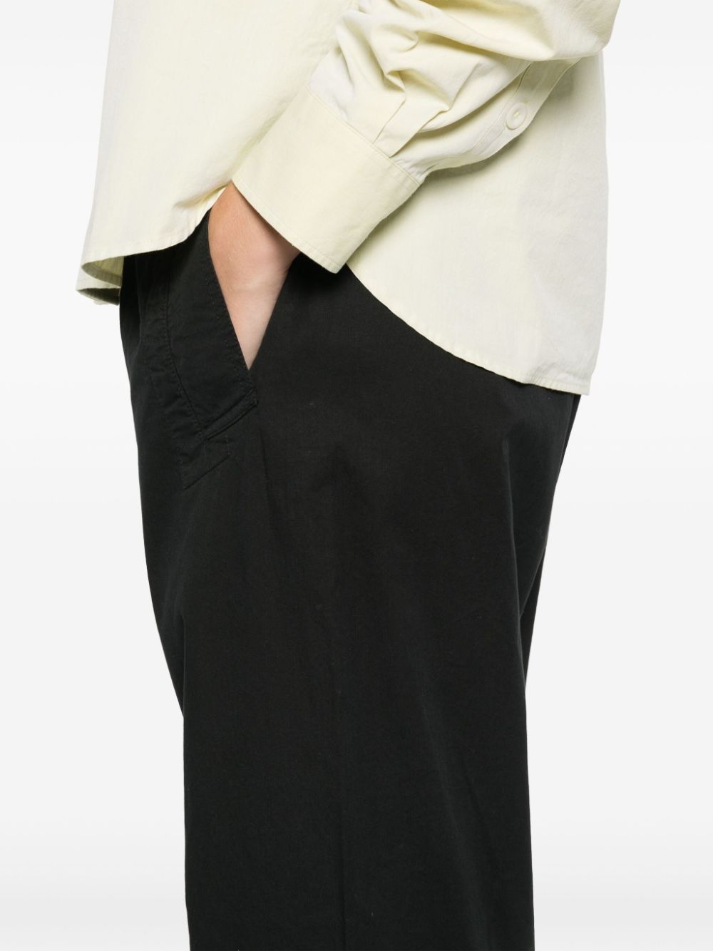 elasticated tapered trousers - 5