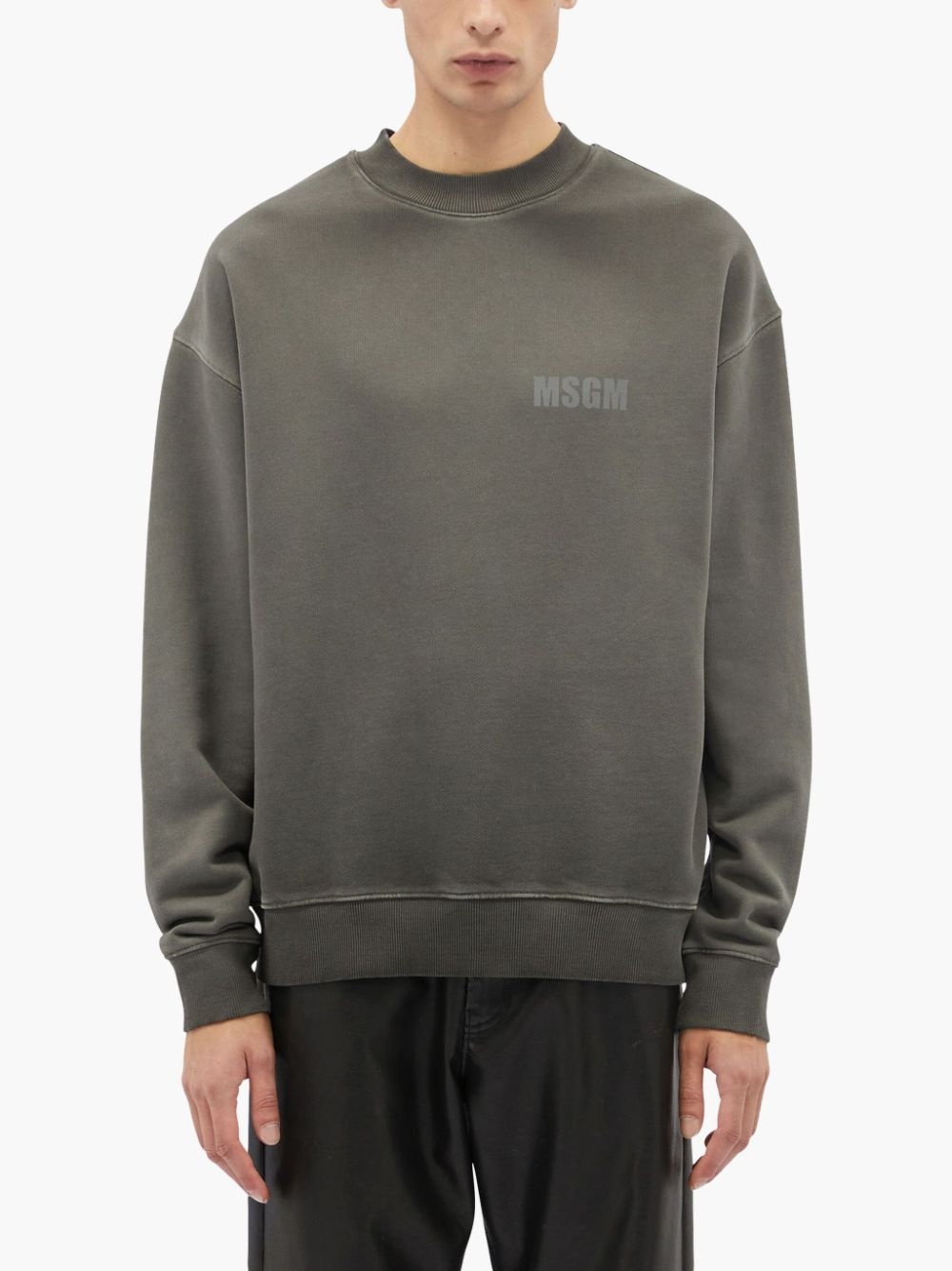 logo-print cotton sweatshirt - 3