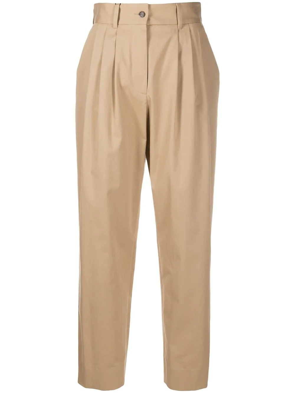 high-waisted chino trousers - 1