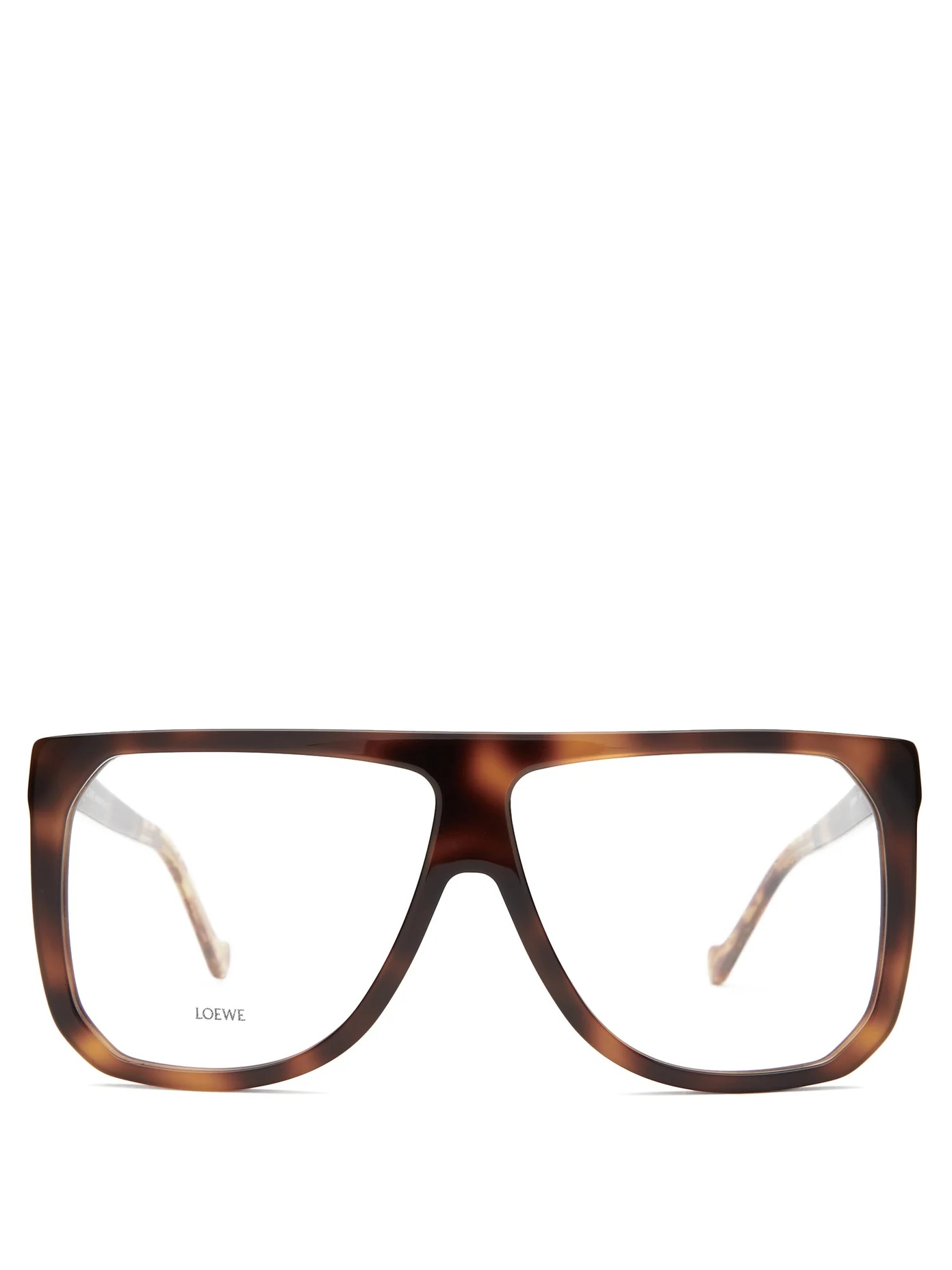 Oversized square-frame acetate glasses - 1