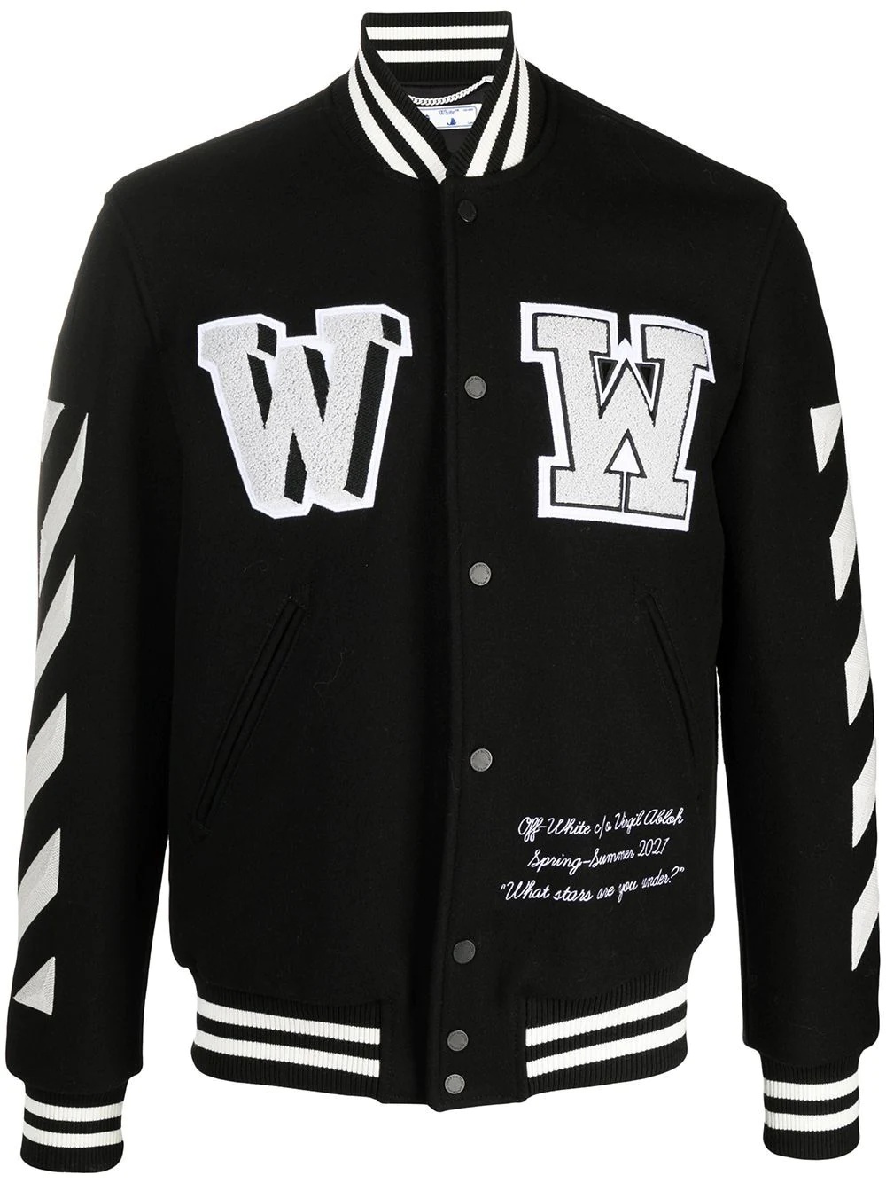 monogram-print bomber jacket - 1