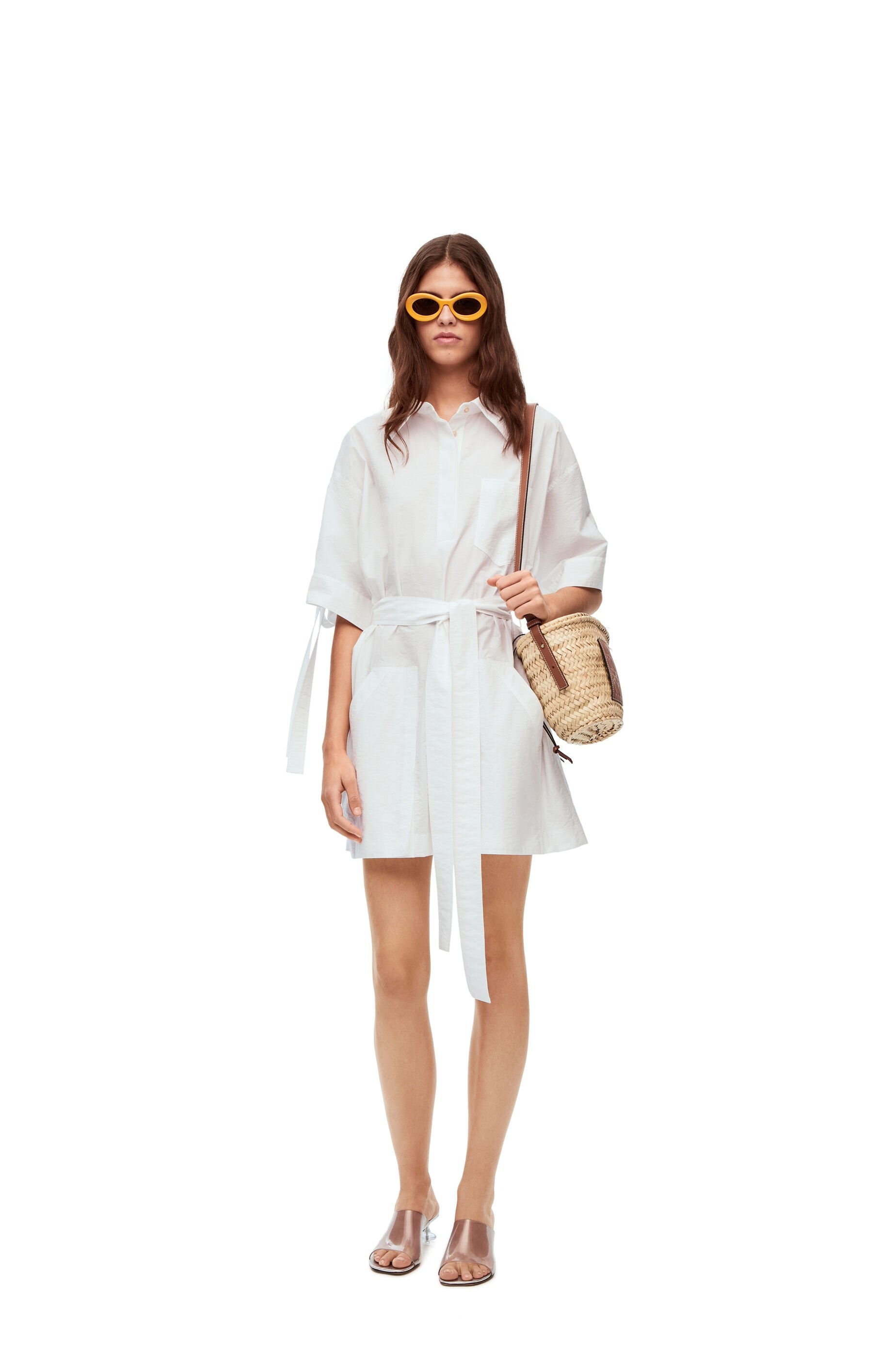 Workwear mini dress in cotton - 2