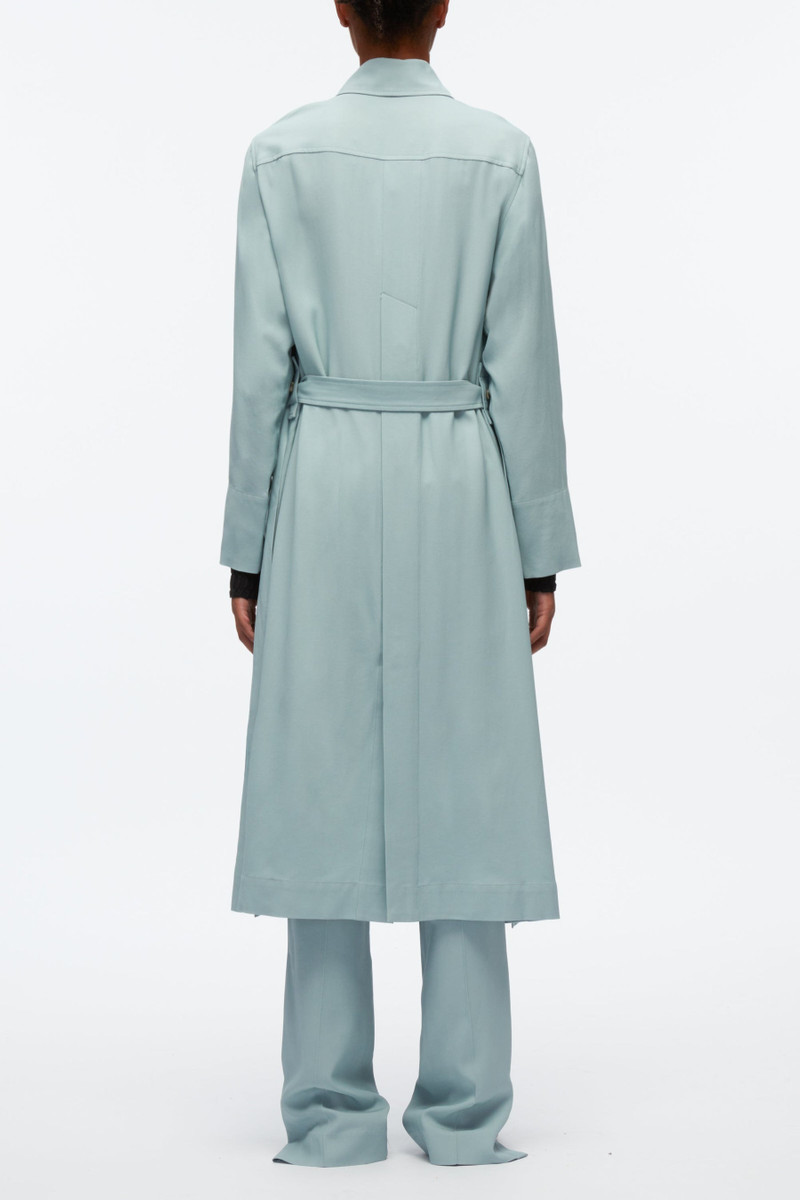 Lightweight Trench Dress With Cascade Drape 4