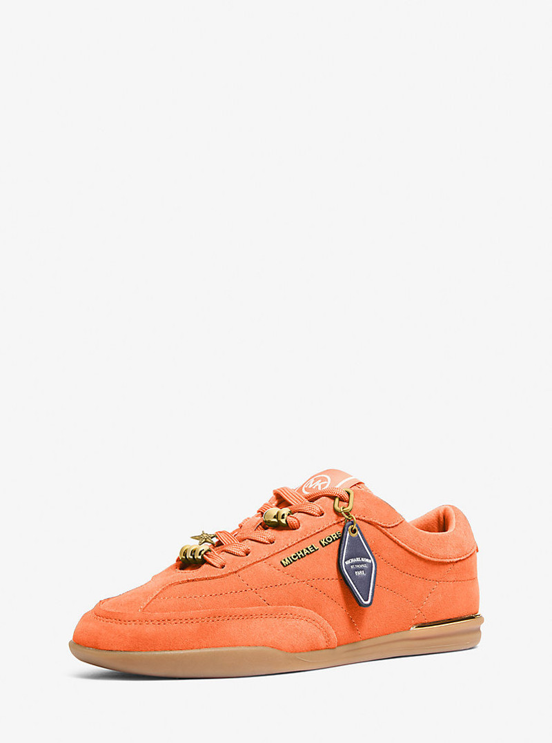 MICHAEL KORS Nolan Embellished Suede Sneaker outlook