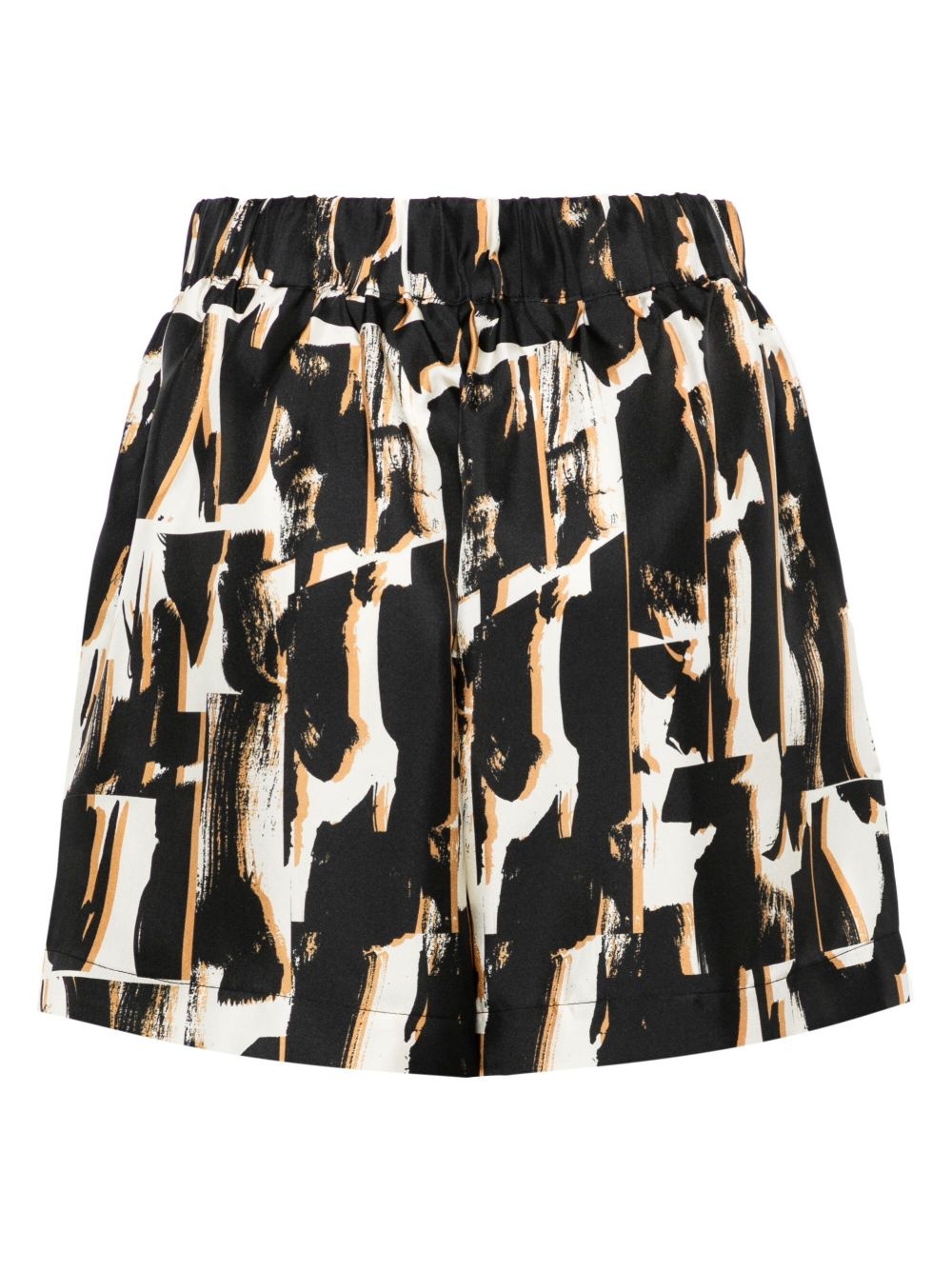 Zurich abstract-print silk shorts - 2
