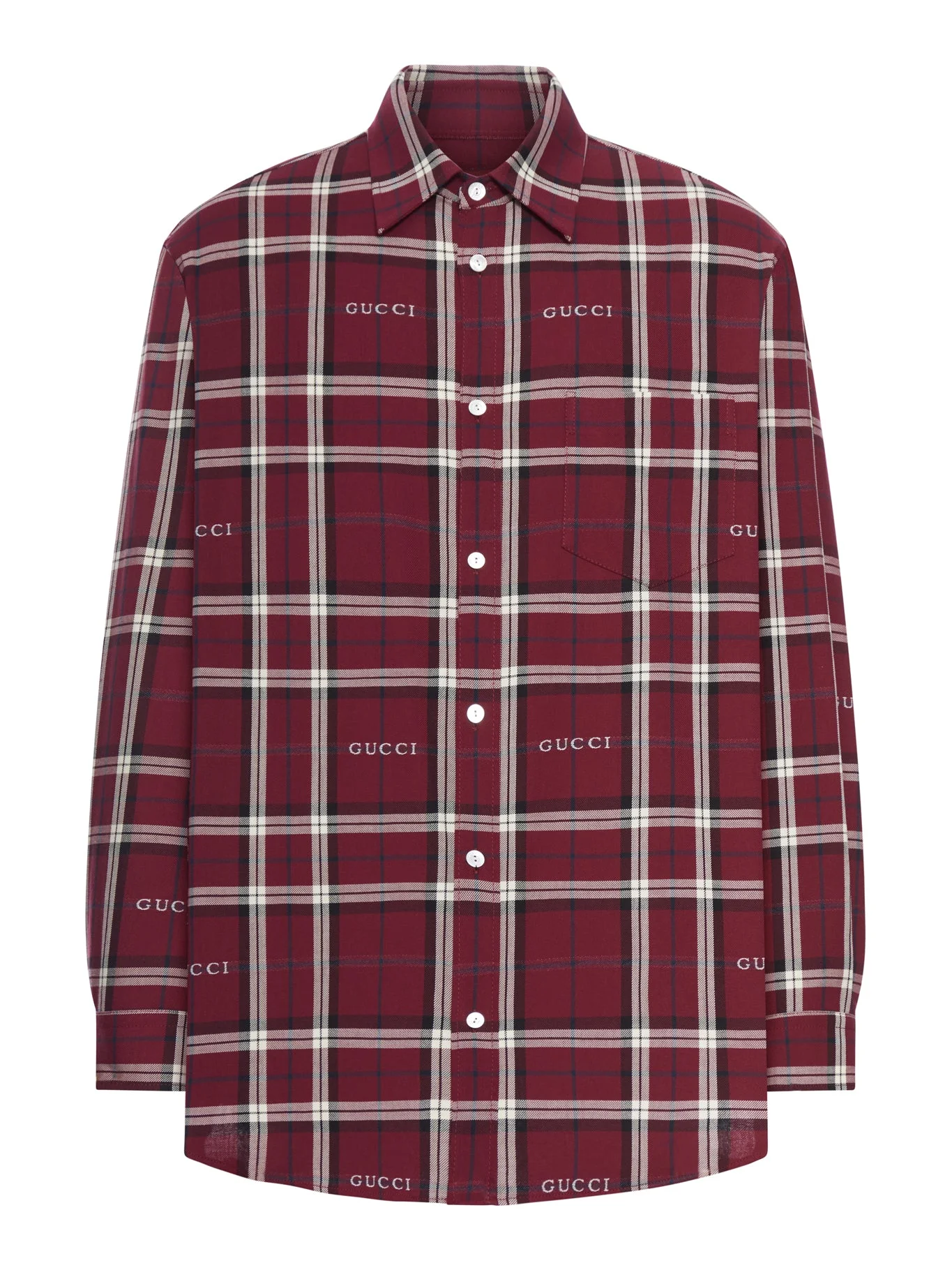 JACQUARD COTTON TARTAN SHIRT - 1