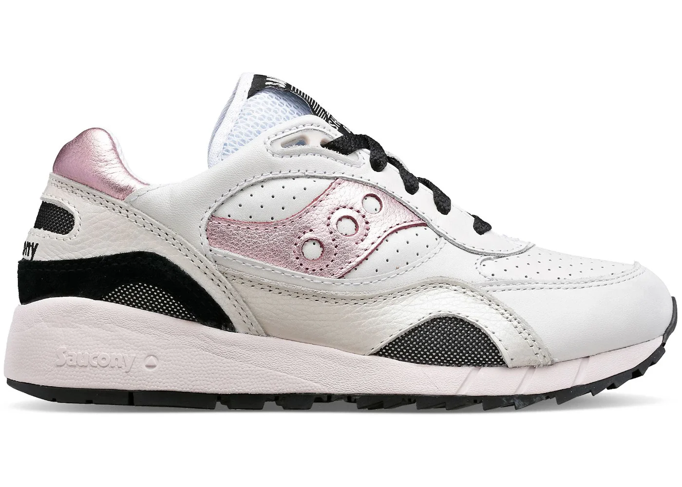 Saucony Shadow 6000 White Metallic Pink (Women's) - 1