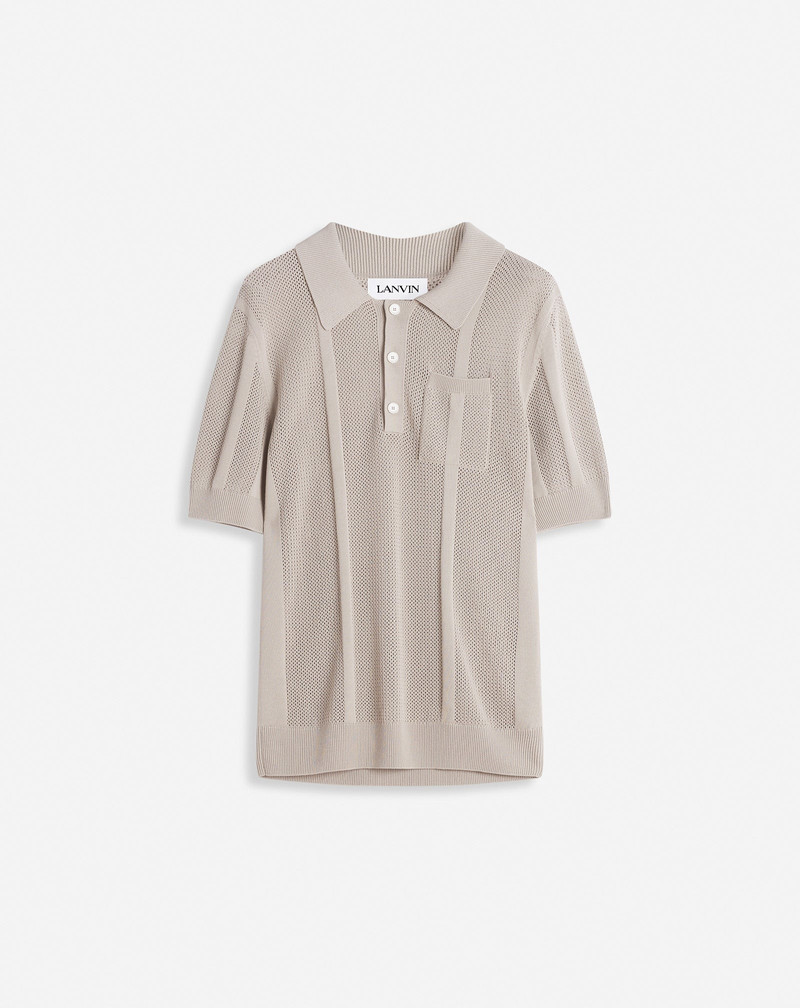 오픈 워크 니트 POLO SHIRT - 1