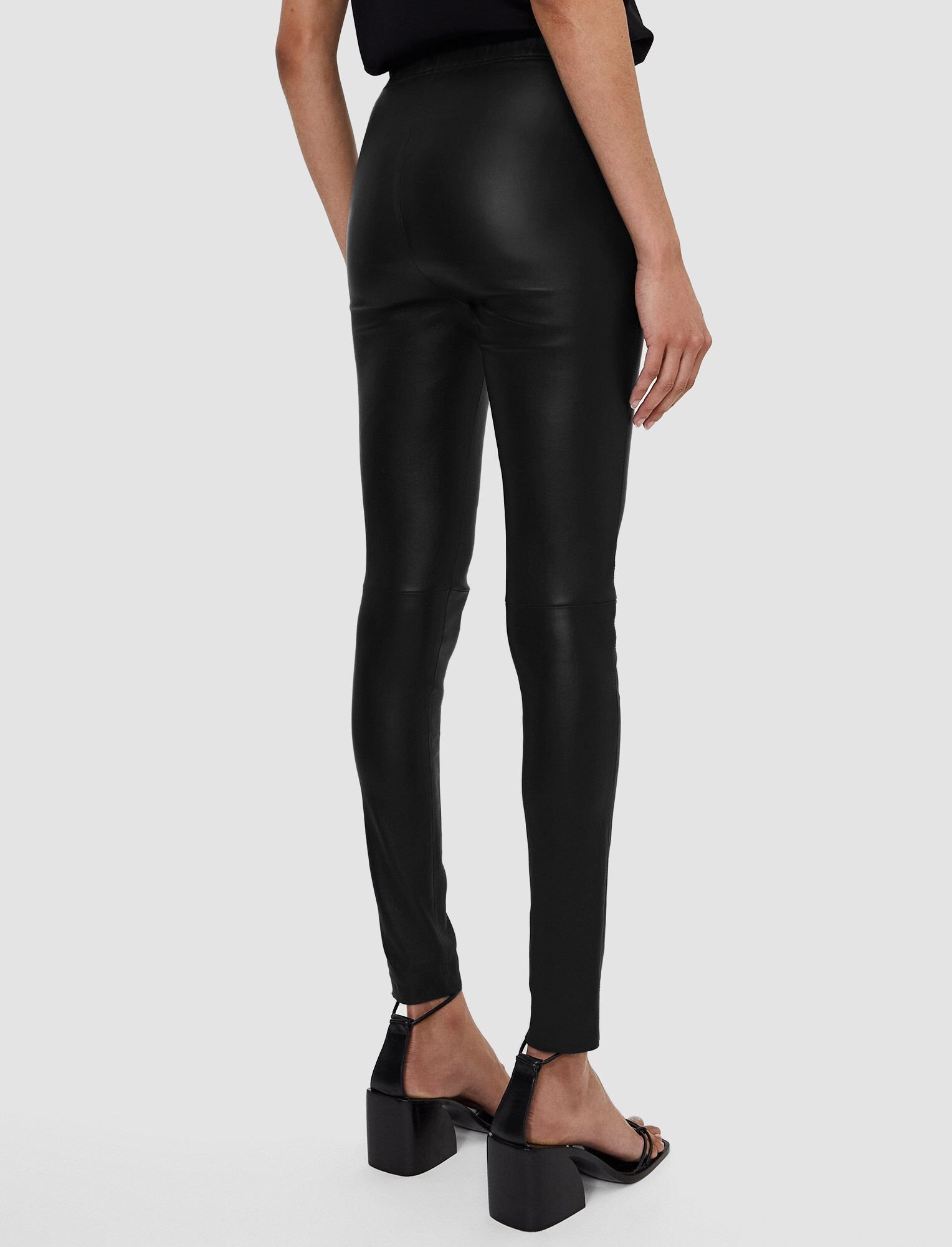 Leather Stretch Leggings - 3