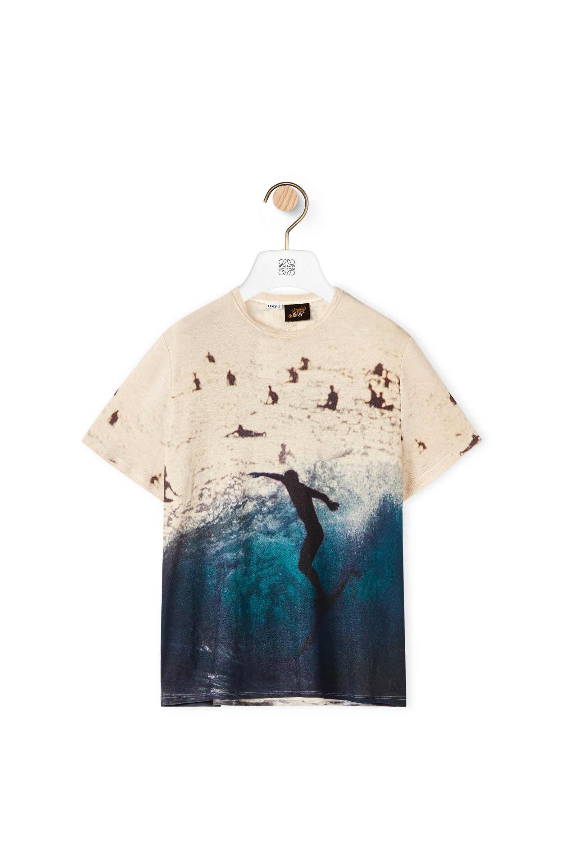 All-over surf print T-shirt in cotton - 1