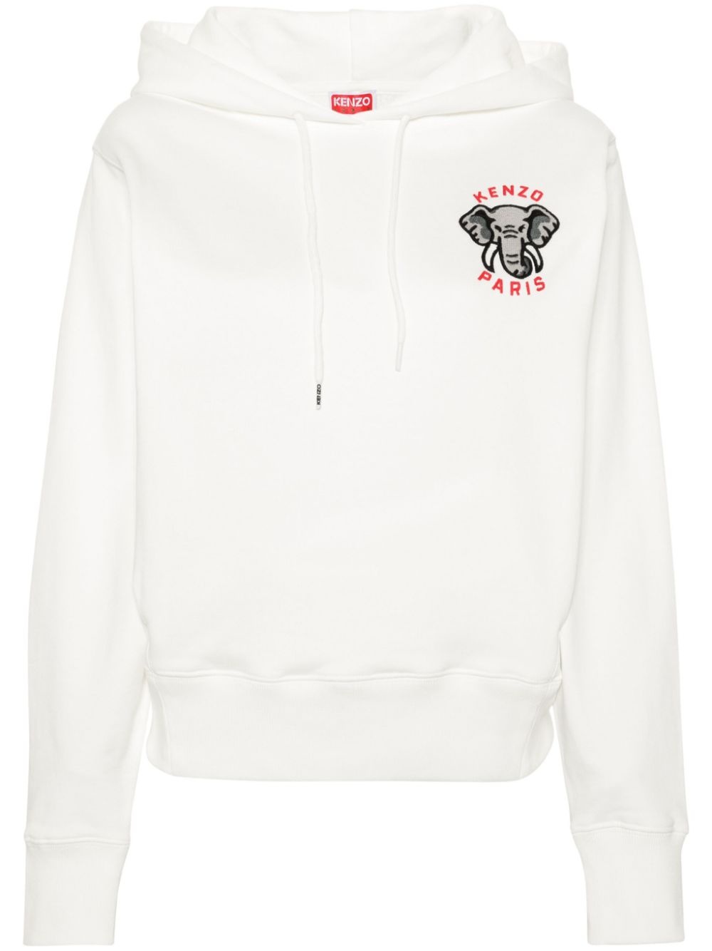 Elephant Crest-embroidered hoddie - 1