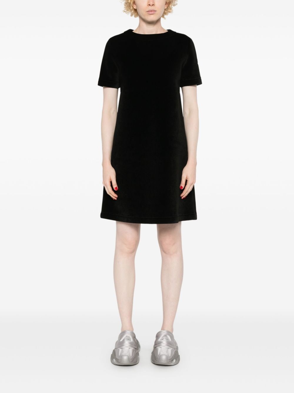 logo-patch mini dress - 2