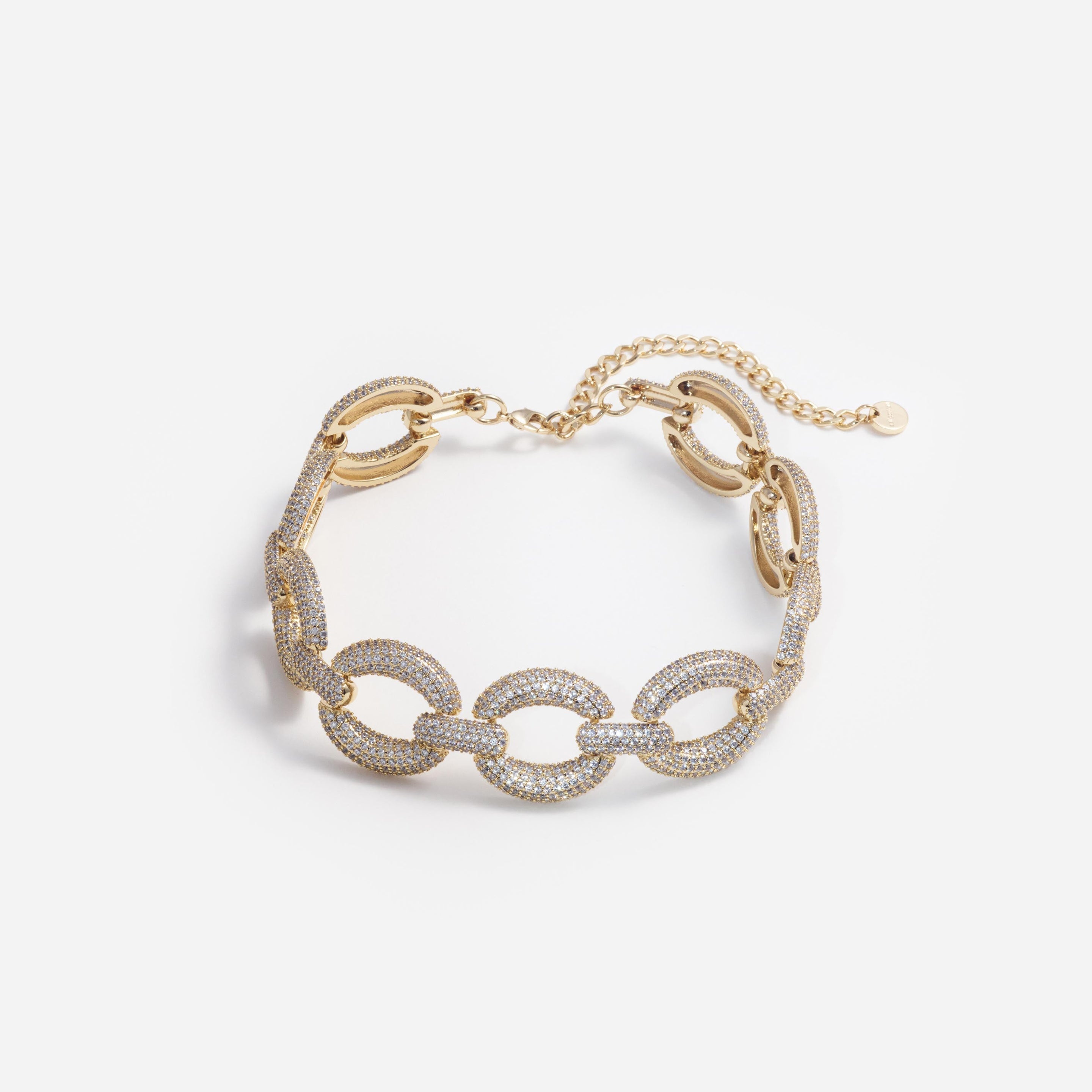 Gold Crystal Link Choker - 3